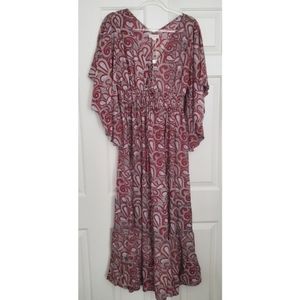 Chaudry Paisley Print Maxi Dress Size Large